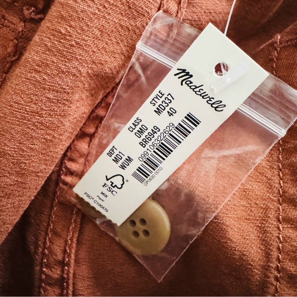 MADEWELL 7 1/2" Easy Drawstring Chino Shorts in Warm Amber Size 40 - Picture 13 of 14